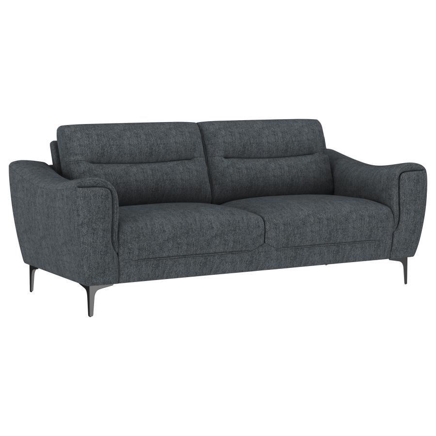 NOLAN UPHOLSTERED SLOPED TRACK ARM SOFA CHARCOAL