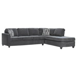 MCCORD UPHOLSTERED TRACK ARM SECTIONAL SOFA DARK GREY