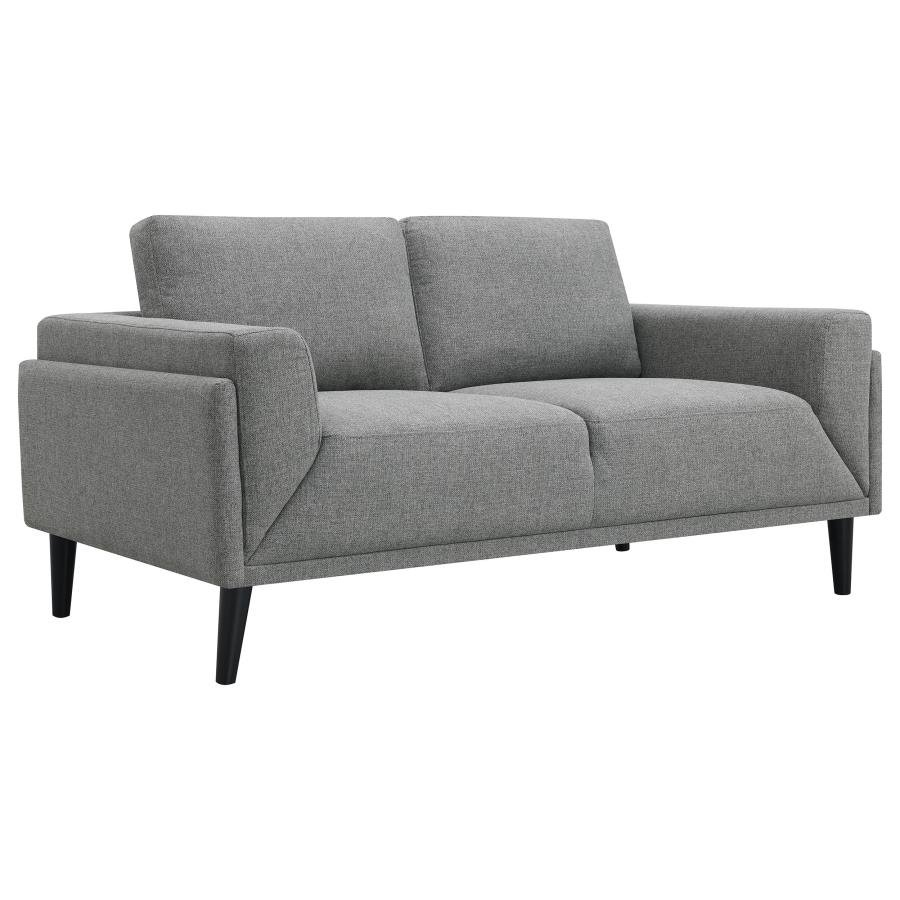 RILYNN UPHOLSTERED TRACK ARM LOVESEAT GREY