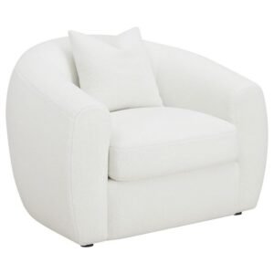 ISABELLA FAUX SHEEPSKIN UPHOLSTERED ACCENT CHAIR NATURAL