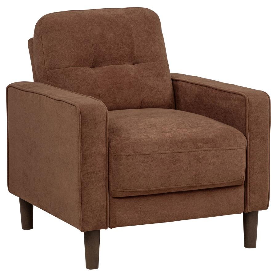 BOWEN II FABRIC UPHOLSTERED TRACK ARM ACCENT CHAIR RUST