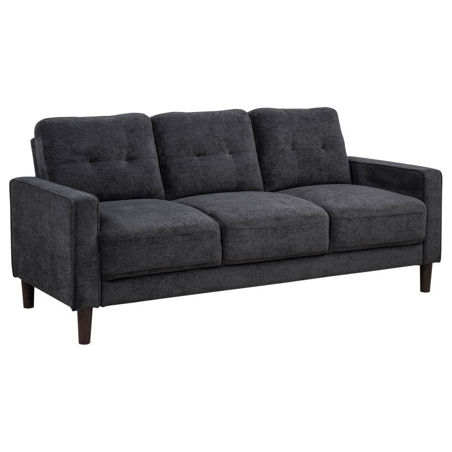 BOWEN II FABRIC UPHOLSTERED TRACK ARM SOFA STEEL GREY