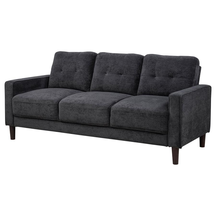 BOWEN II FABRIC UPHOLSTERED TRACK ARM SOFA STEEL GREY - Image 4
