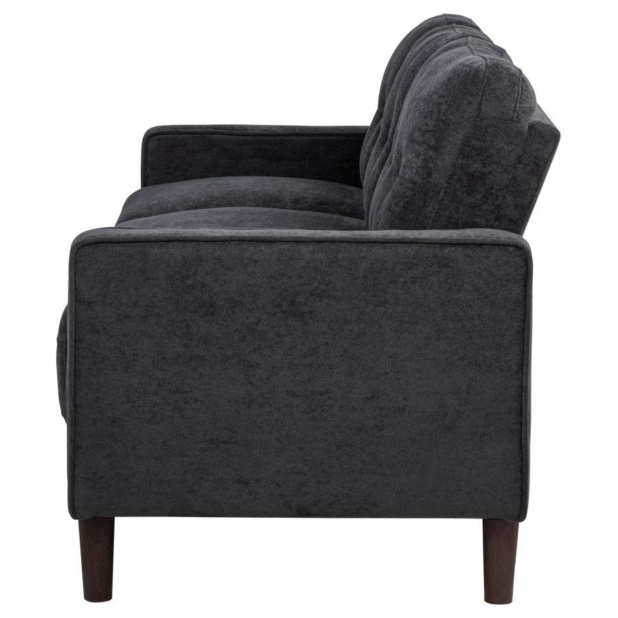 BOWEN II FABRIC UPHOLSTERED TRACK ARM SOFA STEEL GREY - Image 5