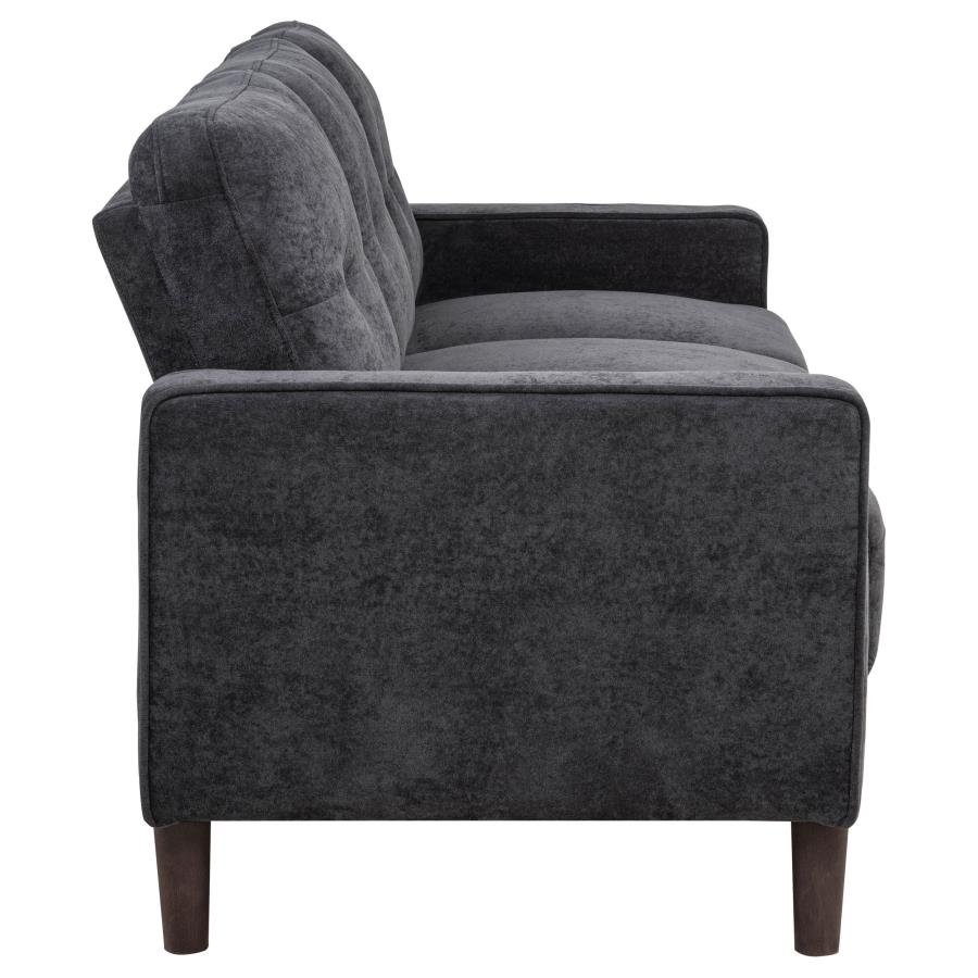 BOWEN II FABRIC UPHOLSTERED TRACK ARM SOFA STEEL GREY - Image 8