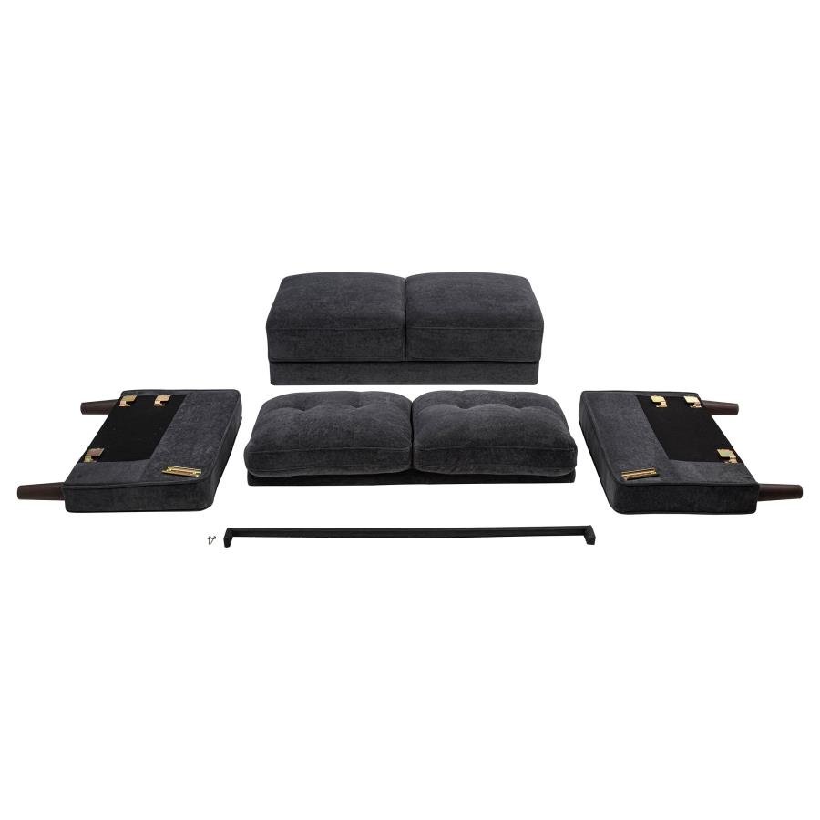 BOWEN II FABRIC UPHOLSTERED TRACK ARM SOFA STEEL GREY - Image 9