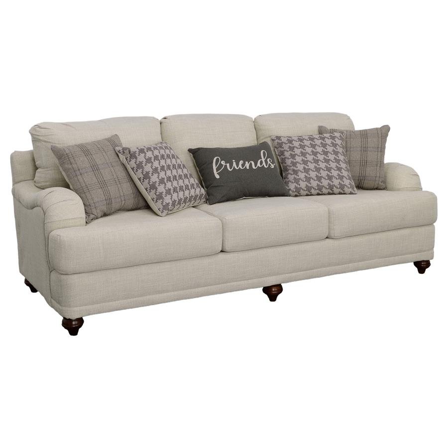 GLENN 3-PIECE UPHOLSTERED SOFA SET LIGHT GREY AND GREY - Image 3