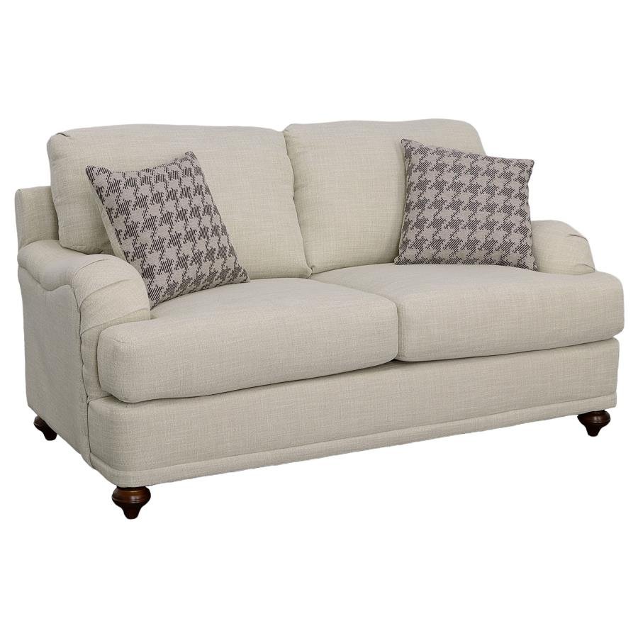 GLENN 3-PIECE UPHOLSTERED SOFA SET LIGHT GREY AND GREY - Image 7