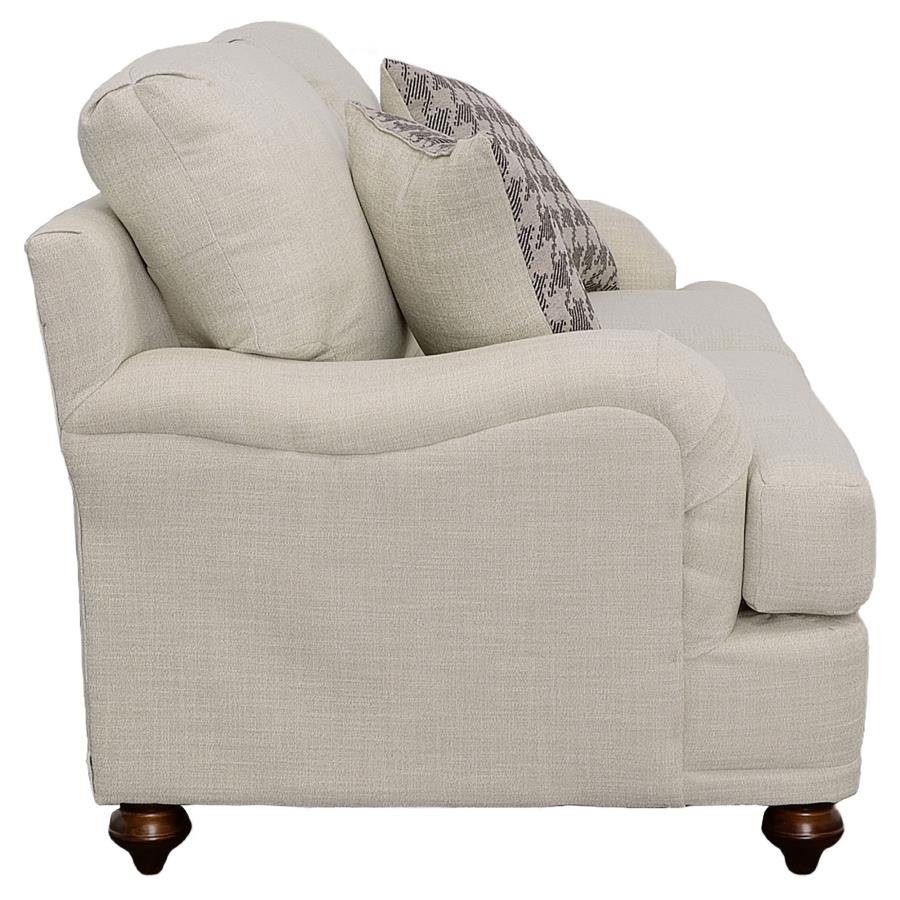 GLENN 3-PIECE UPHOLSTERED SOFA SET LIGHT GREY AND GREY - Image 9