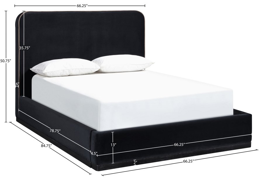 51249_0.jpg Rava Velvet Upholstered Bed - Image 9
