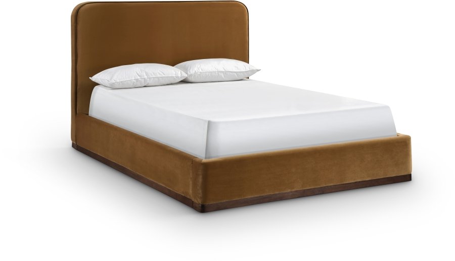 Rava Velvet Upholstered Bed