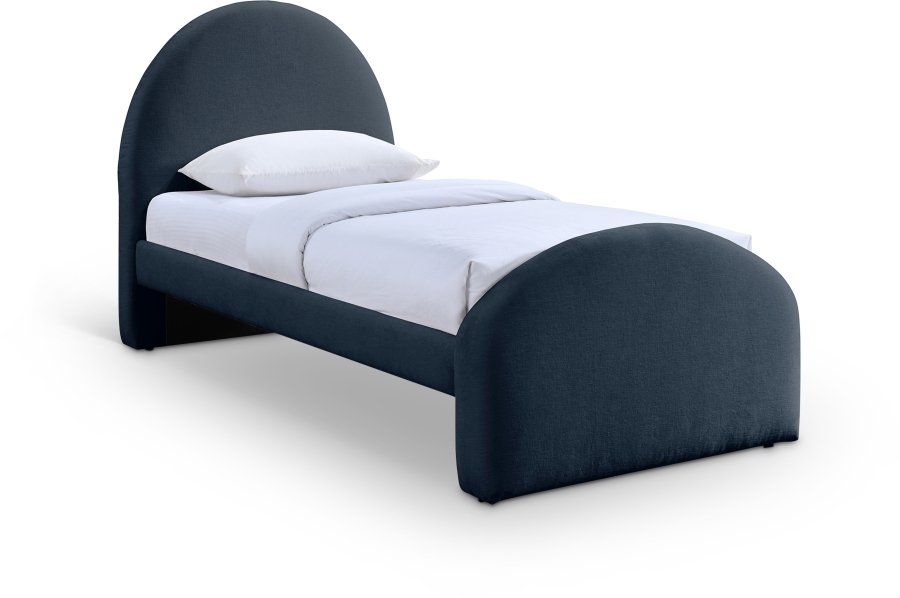 Andaz Chenille Fabric Upholstered Twin Bed