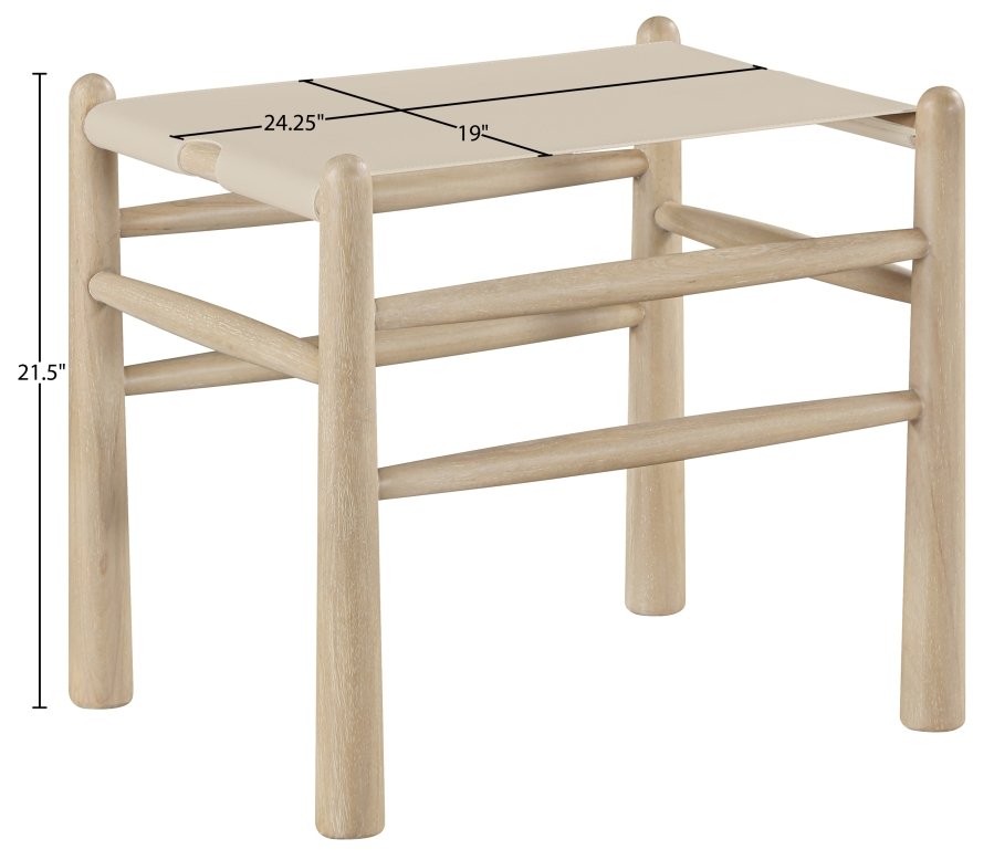 Santos Vegan Leather Upholstered Bench - Image 8