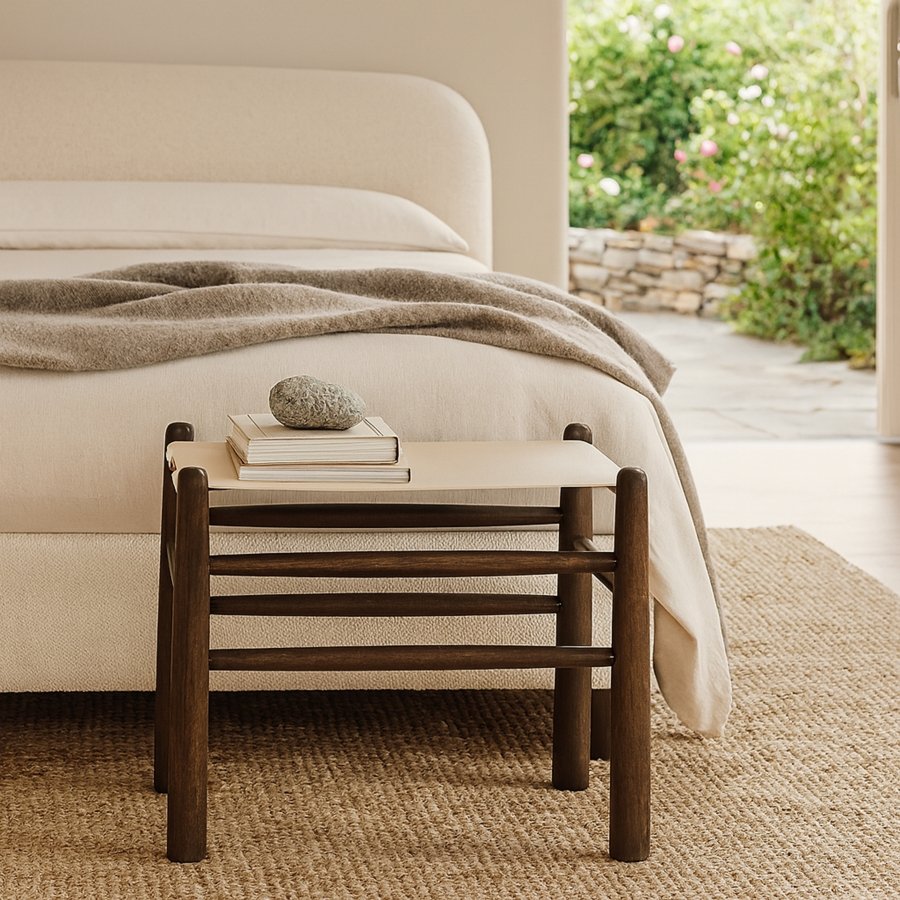 52821-1.jpg Santos Vegan Leather Upholstered Bench - Image 2