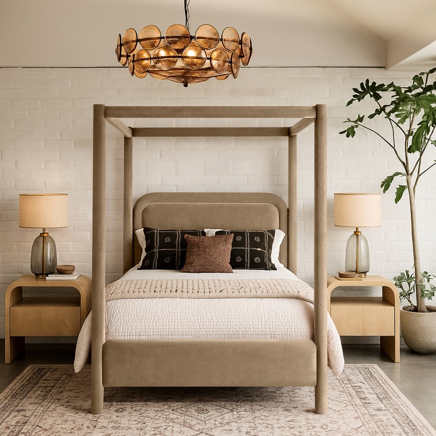 Salina Velvet Upholstered Bed - Image 2