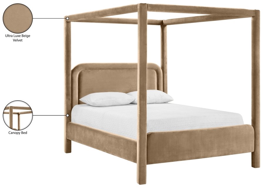 Salina Velvet Upholstered Bed - Image 11