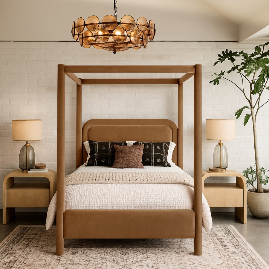 Salina Velvet Upholstered Bed - Image 2