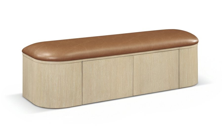 Velden Vegan Leather Upholstered Storage Bench