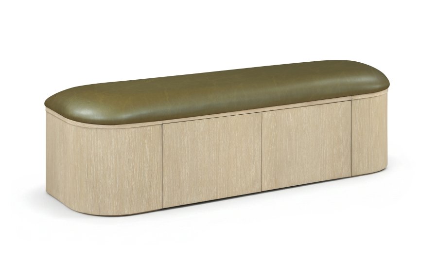 Velden Vegan Leather Upholstered Storage Bench