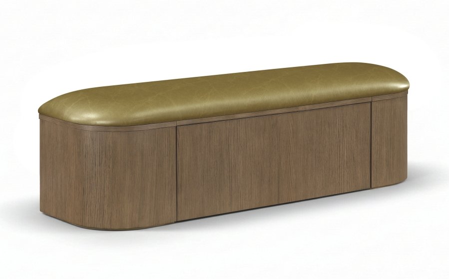 Velden Vegan Leather Upholstered Storage Bench