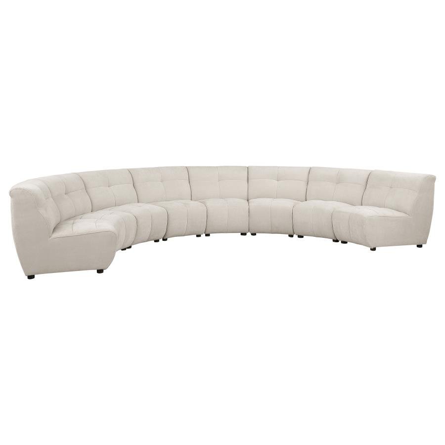 CHARLOTTE 8-PIECE UPHOLSTERED MODULAR SECTIONAL SOFA IVORY