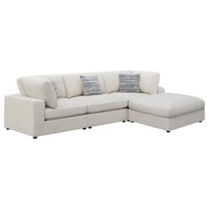 SERENE 4-PIECE UPHOLSTERED MODULAR SECTIONAL SOFA BEIGE