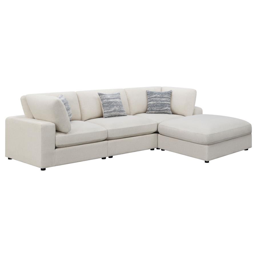 SERENE 4-PIECE UPHOLSTERED MODULAR SECTIONAL SOFA BEIGE