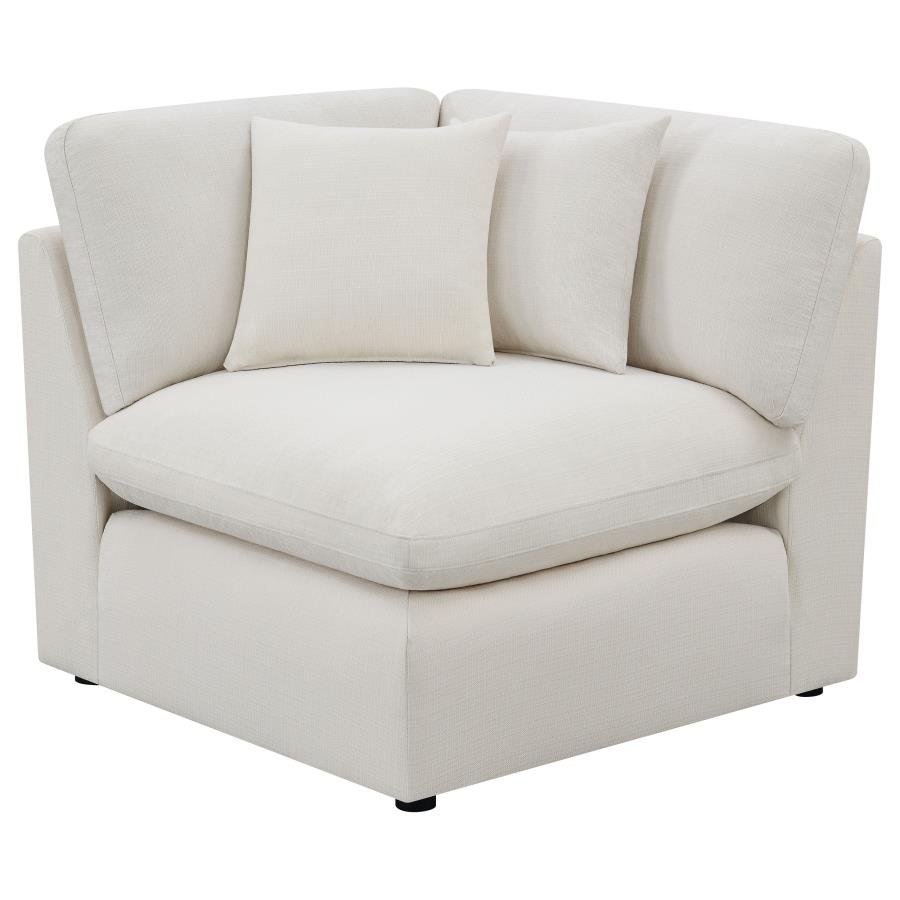 HOBSON 6-PIECE UPHOLSTERED MODULAR SECTIONAL SOFA IVORY - Image 7