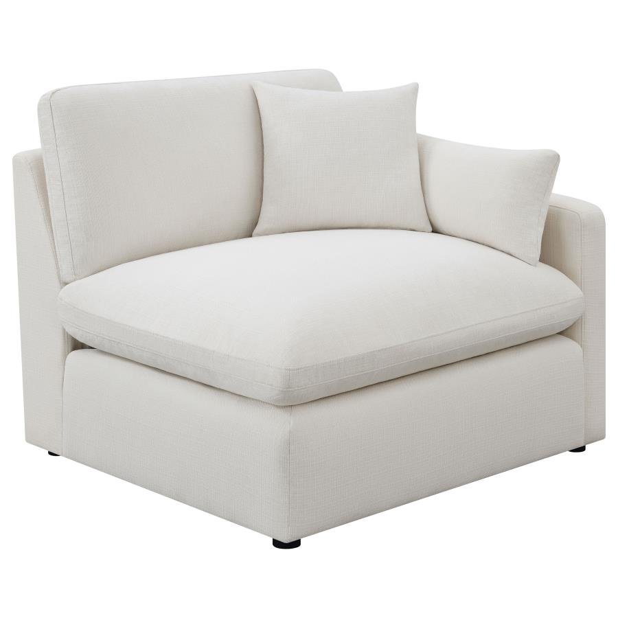 HOBSON 6-PIECE UPHOLSTERED MODULAR SECTIONAL SOFA IVORY - Image 10