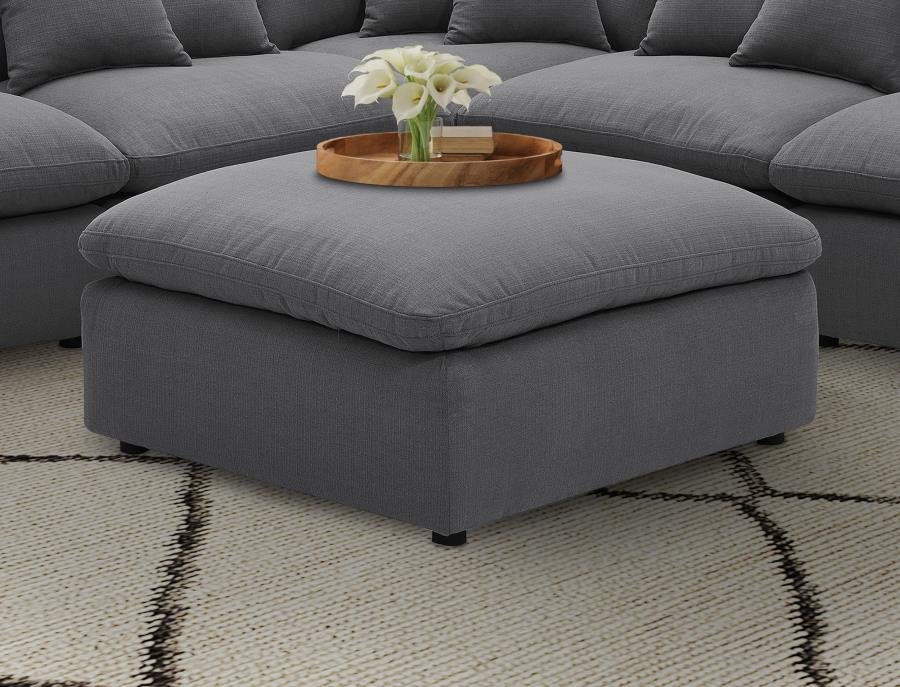 551457_01x900.jpg HOBSON SQUARE UPHOLSTERED OTTOMAN CHARCOAL - Image 2