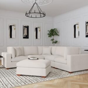 LAKEVIEW 6-PIECE UPHOLSTERED MODULAR SECTIONAL SOFA IVORY