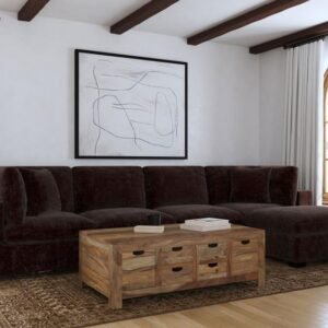 LAKEVIEW 5-PIECE UPHOLSTERED MODULAR SECTIONAL CHOCOLATE