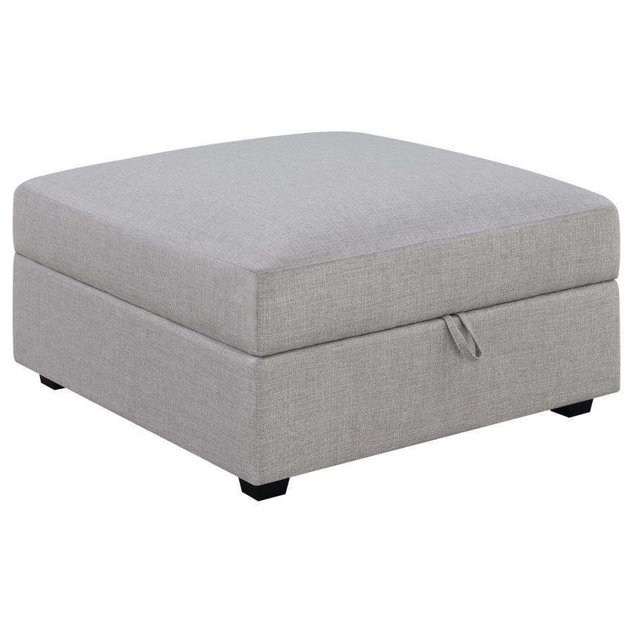CAMBRIA 6-PIECE UPHOLSTERED MODULAR SECTIONAL SOFA GREY - Image 7