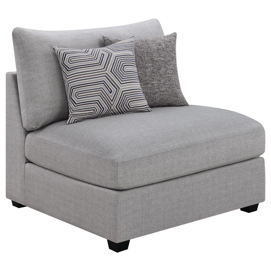 CAMBRIA UPHOLSTERED ARMLESS CHAIR GREY