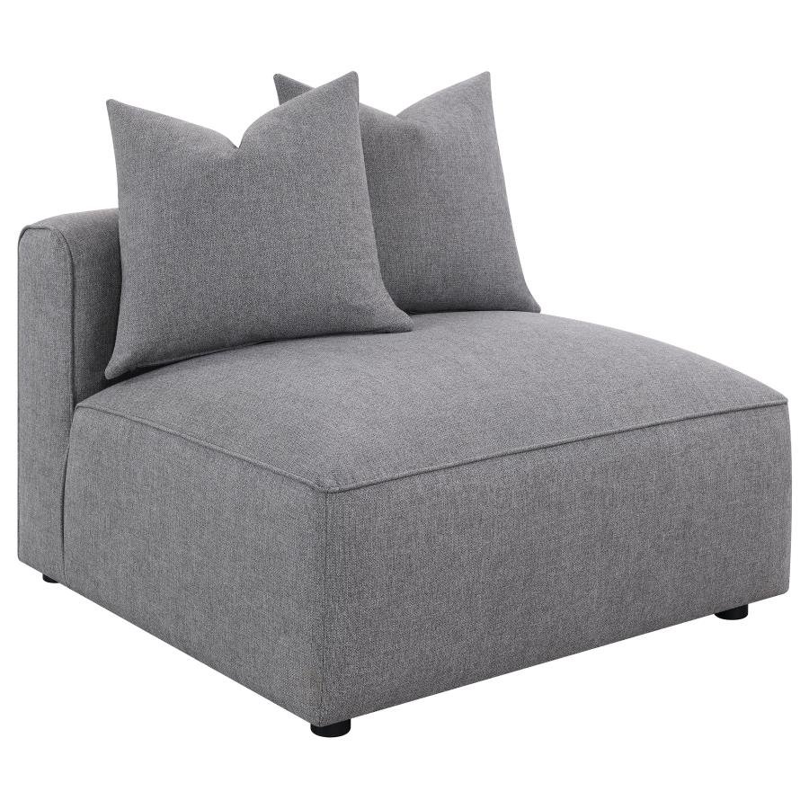 JENNIFER UPHOLSTERED ARMLESS CHAIR GREY