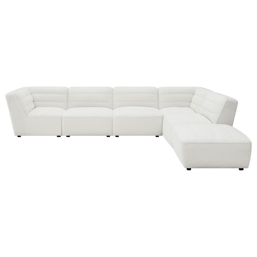 SUNNY 6-PIECE UPHOLSTERED MODULAR SECTIONAL SOFA NATURAL - Image 3