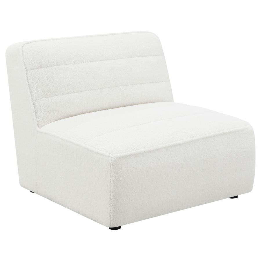SUNNY UPHOLSTERED ARMLESS CHAIR NATURAL