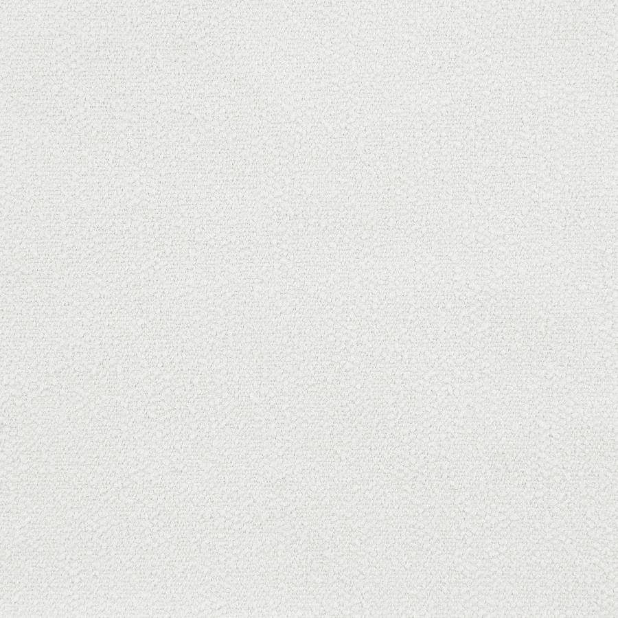 RALEIGH BOUCLE UPHOLSTERED OTTOMAN IVORY - Image 5