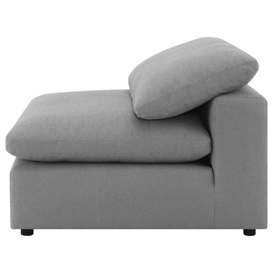 RALEIGH 5-PIECE BOUCLE UPHOLSTERED MODULAR SECTIONAL GREY - Image 5