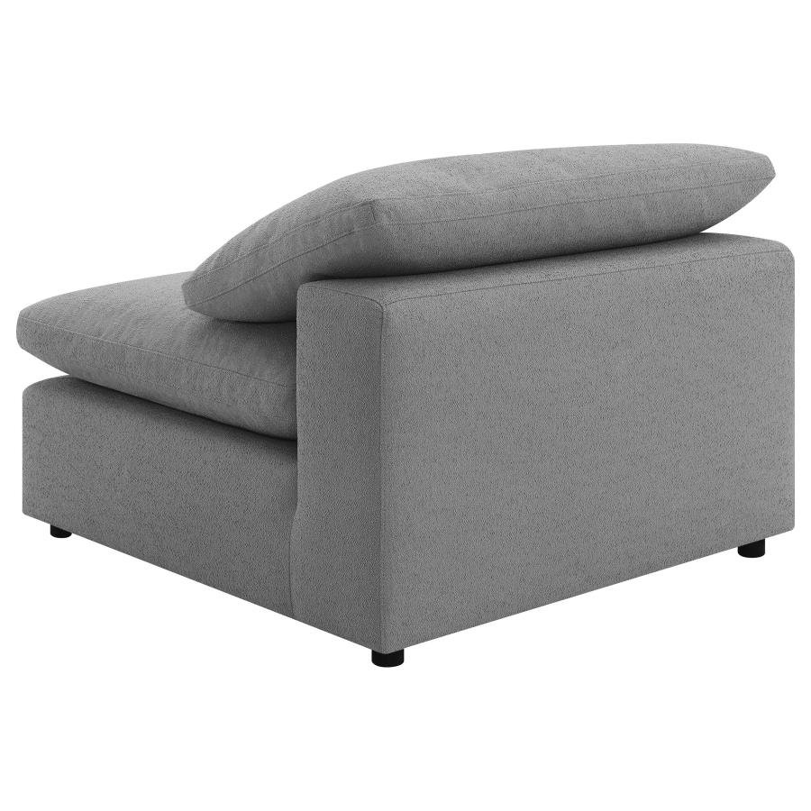 RALEIGH 5-PIECE BOUCLE UPHOLSTERED MODULAR SECTIONAL GREY - Image 6