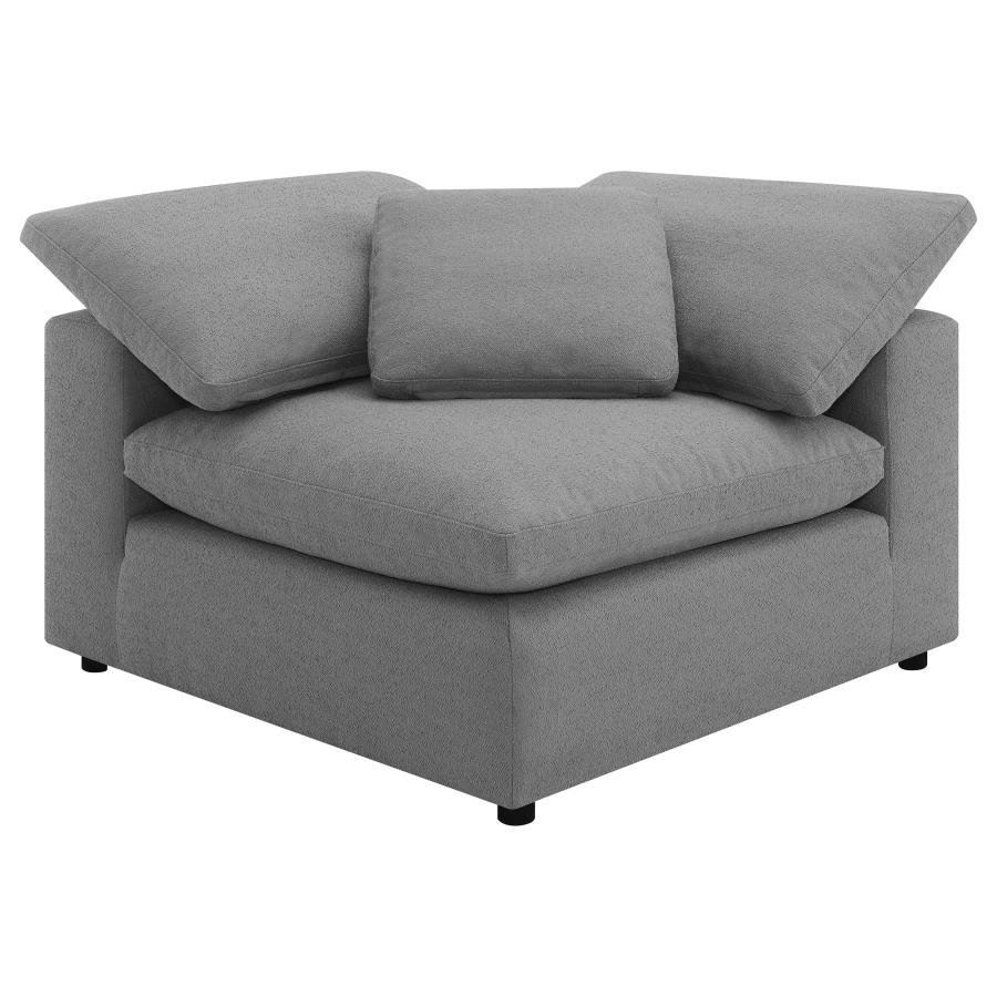 RALEIGH 5-PIECE BOUCLE UPHOLSTERED MODULAR SECTIONAL GREY - Image 8