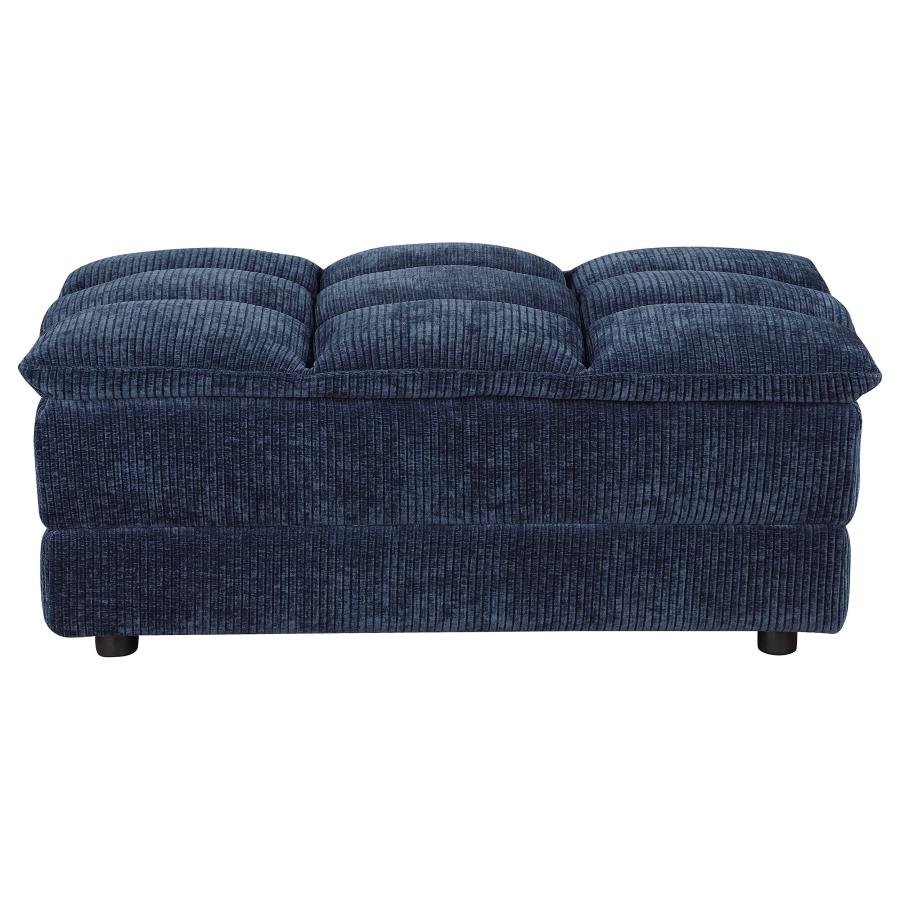 551823_03x900.jpg ATLANTIC CORDUROY UPHOLSTERED RECTANGULAR OTTOMAN BLUE - Image 3