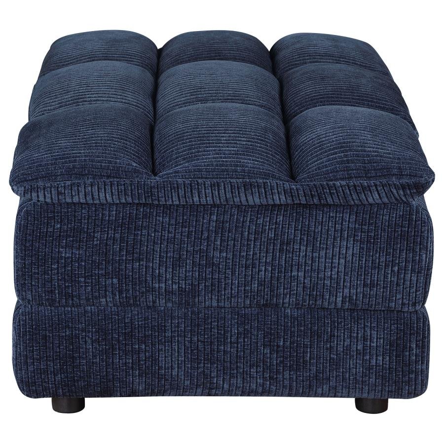 551823_04x900.jpg ATLANTIC CORDUROY UPHOLSTERED RECTANGULAR OTTOMAN BLUE - Image 4
