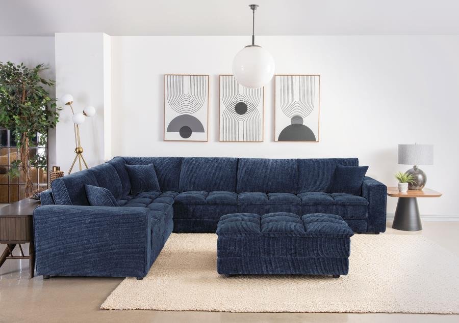 551823_07x900.jpg ATLANTIC CORDUROY UPHOLSTERED RECTANGULAR OTTOMAN BLUE - Image 7