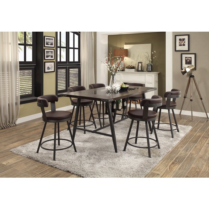 5566-36* Counter Height Table, Glass Insert - Image 7