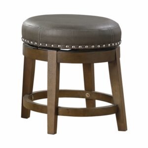 5681GRY-18 Round Swivel Stool, Gray