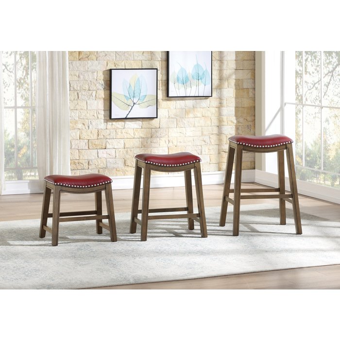 5682RED_182429__l-1.jpg 5682RED-29 29 Pub Height Stool, Red - Image 3
