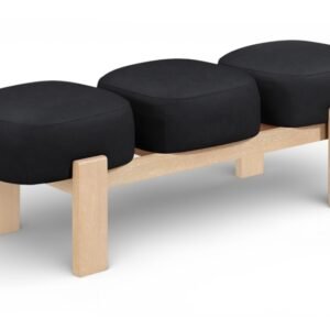 Woodcrest Vegan Leather Upholstered Bench