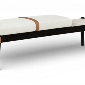 Nara Linen Textured Fabric Upholstered Bench