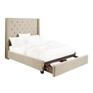 5877BE-1DW* Queen Platform Bed with Storage Footboard